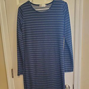Sign Here Navy Dress Long Sleeved